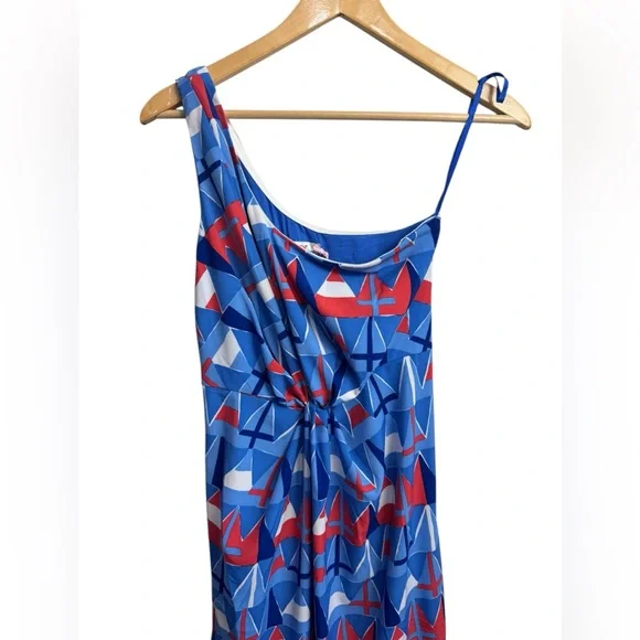 Vineyard Vines One Shoulder Maxi Americana Sailboat Dress NWT Size 2/ Small - Picture 6 of 8